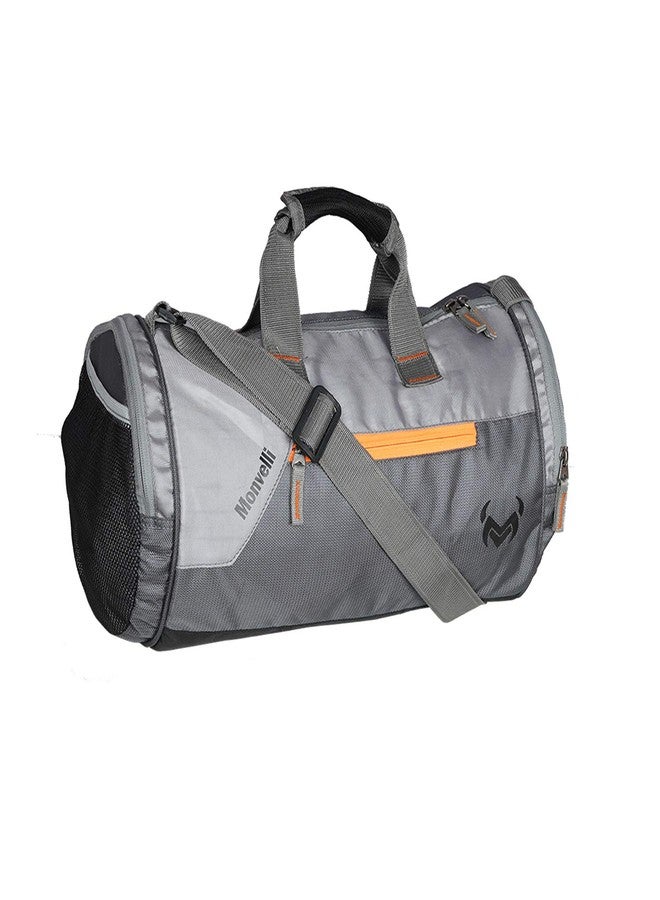 Monvelli Polyester Round Unisex Grey Travel Gym and Duffle Bag - Image 1